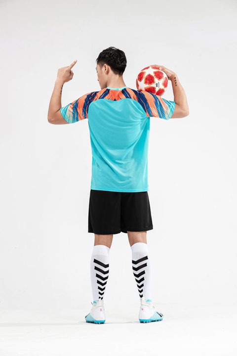 V-neck Short Sleeve Geometric Soccer Jersey – MODEL 3