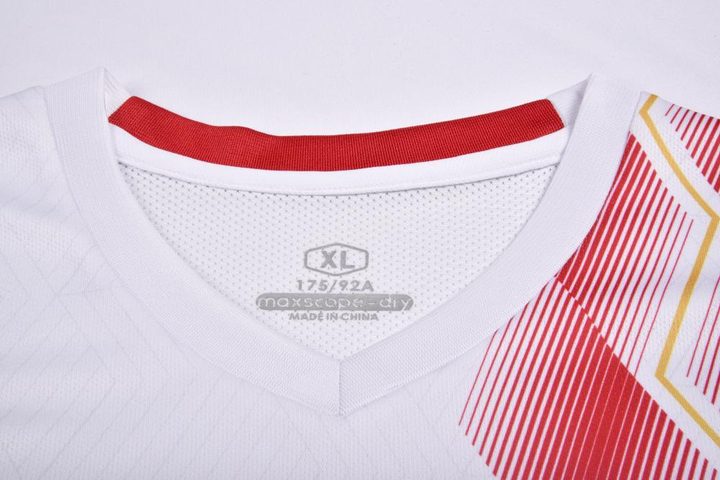 قميص كرة قدم بـأكمام قصيرة ياقة V تدرج لوني – DETAIL 1