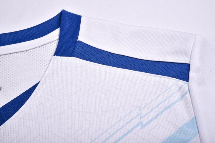 Kurzarm-Fußballtrikot mit V-Ausschnitt und Streifen – DETAIL 2