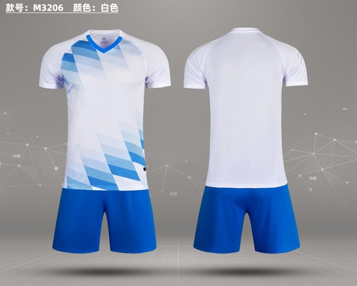 Camiseta de fútbol de manga corta con cuello en V con degradado – COMBO 2