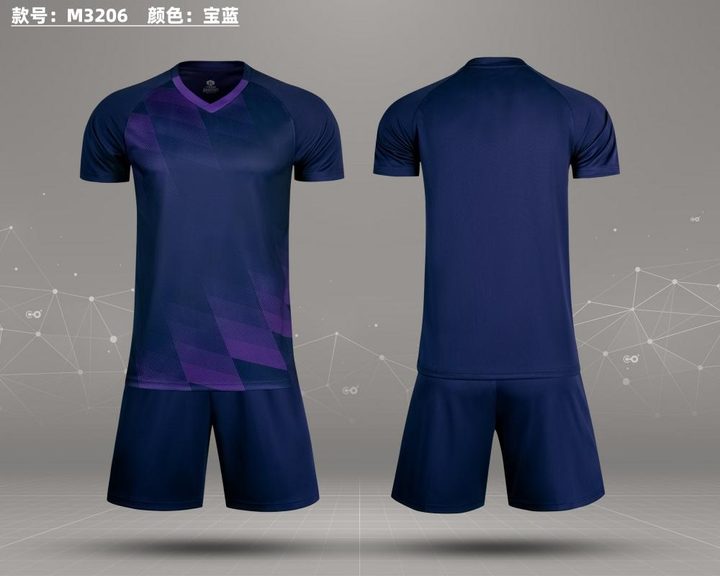Camiseta de fútbol de manga corta con cuello en V con degradado – COMBO 3