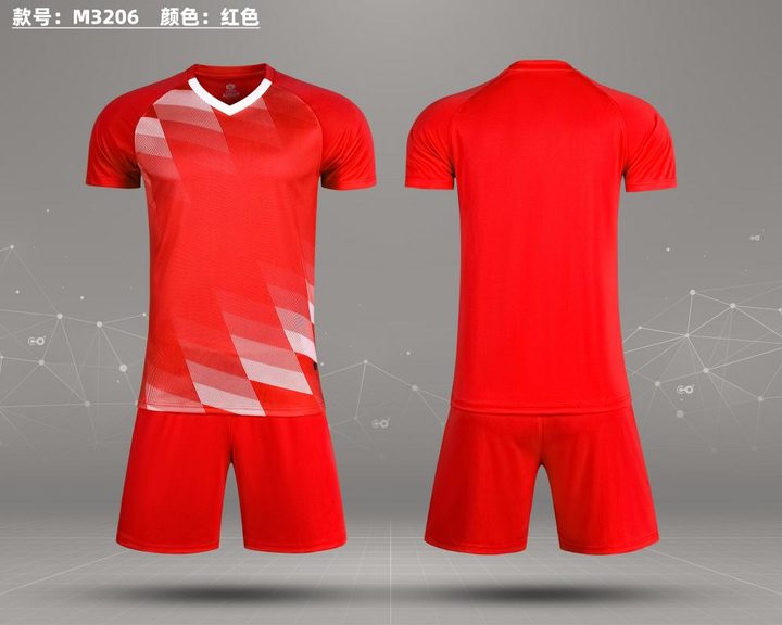 Camiseta de fútbol de manga corta con cuello en V con degradado – COMBO 4