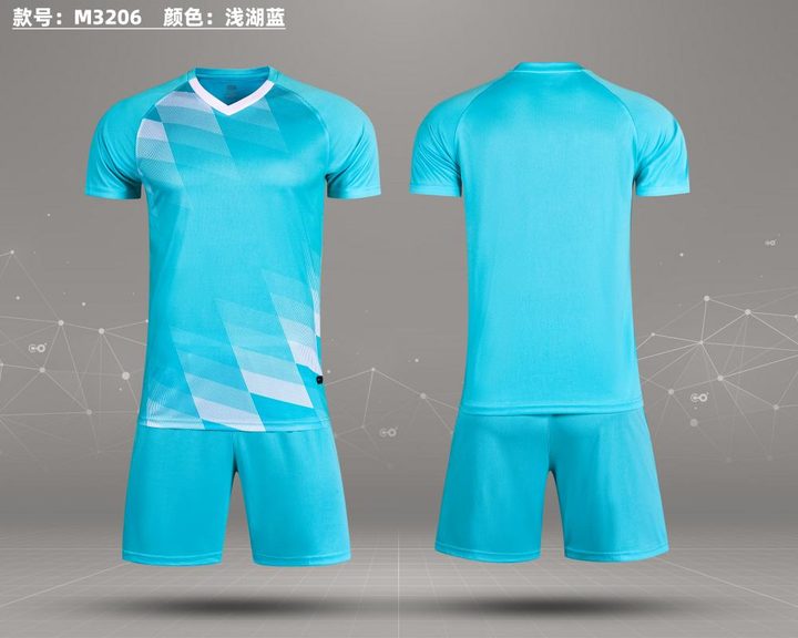 Camiseta de fútbol de manga corta con cuello en V con degradado – COMBO 1