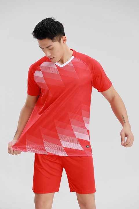 Camiseta de fútbol de manga corta con cuello en V con degradado – MODEL 4