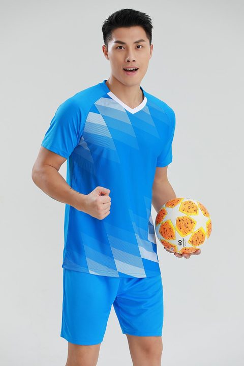 Camiseta de fútbol de manga corta con cuello en V con degradado – MODEL 6