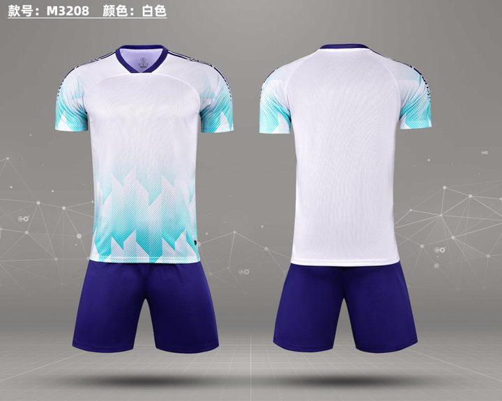 Maglia da calcio a maniche corte con scollo a V con righe – COMBO 3