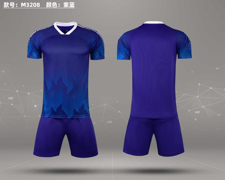 Maglia da calcio a maniche corte con scollo a V con righe – COMBO 5
