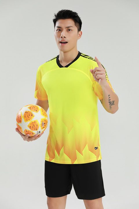 Maglia da calcio a maniche corte con scollo a V con righe – MODEL 6