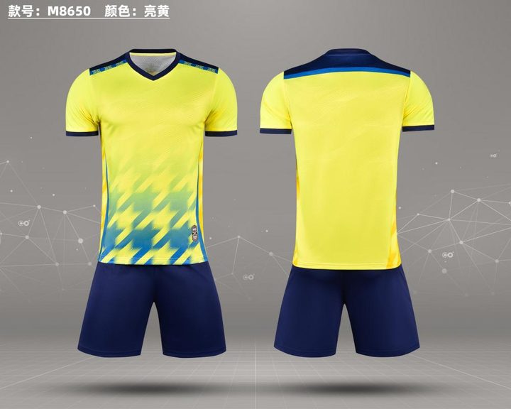 V-neck Short Sleeve Gradient Soccer Jersey – COMBO 4