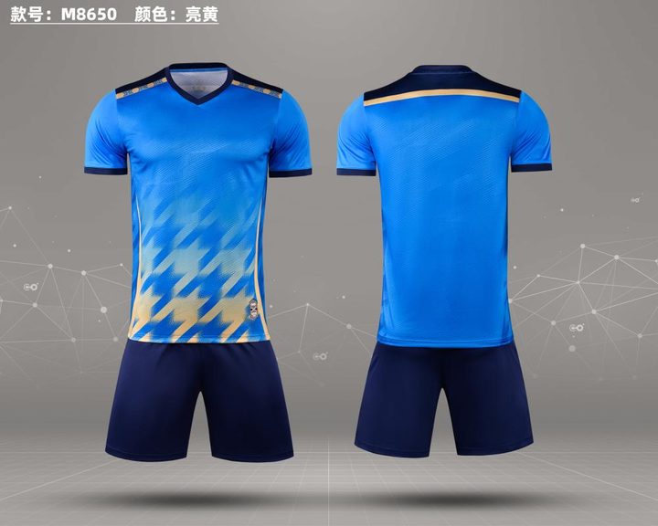 V-neck Short Sleeve Gradient Soccer Jersey – COMBO 3