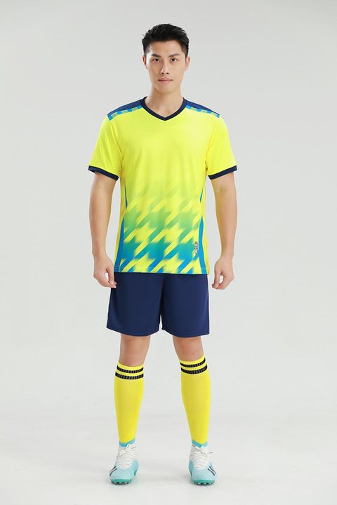 V-neck Short Sleeve Gradient Soccer Jersey – MODEL 3