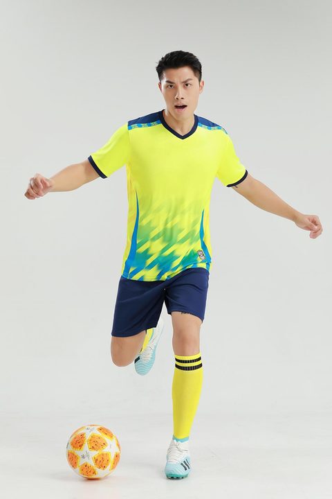V-neck Short Sleeve Gradient Soccer Jersey – MODEL 4