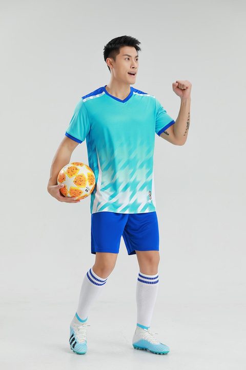 V-neck Short Sleeve Gradient Soccer Jersey – MODEL 6
