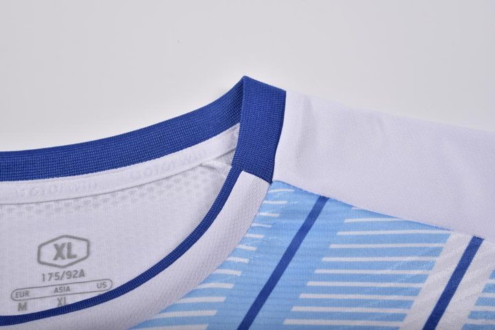 Tricou de fotbal, cu mânecă scurtă, cu decolteu rotund și cu dungi – DETAIL 2