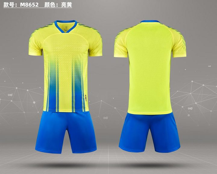 Maglia da calcio a maniche corte con scollo a V con righe – COMBO 4