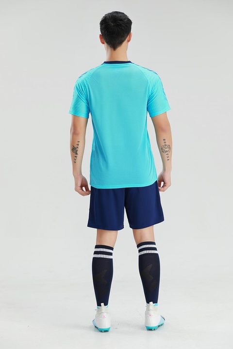 Maglia da calcio a maniche corte con scollo a V con righe – MODEL 6