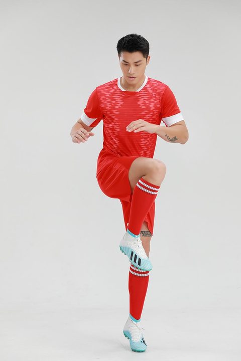 Maglia da calcio a maniche corte con girocollo con motivo geometrico – MODEL 2
