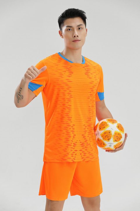 Maglia da calcio a maniche corte con girocollo con motivo geometrico – MODEL 5