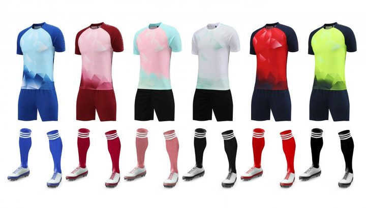 Crew-neck Short Sleeve Gradient Soccer Jersey – MAIN