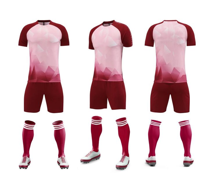 Crew-neck Short Sleeve Gradient Soccer Jersey – COMBO 5