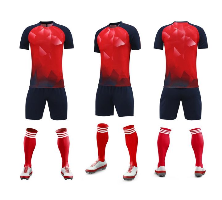 Crew-neck Short Sleeve Gradient Soccer Jersey – COMBO 3