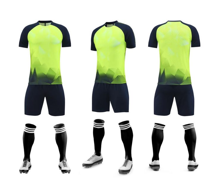 Crew-neck Short Sleeve Gradient Soccer Jersey – COMBO 4
