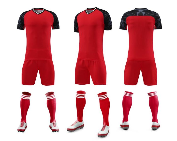 V-neck Short Sleeve Panelled Soccer Jersey – COMBO 1
