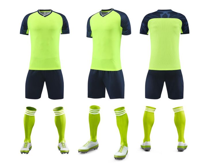 V-neck Short Sleeve Panelled Soccer Jersey – COMBO 3