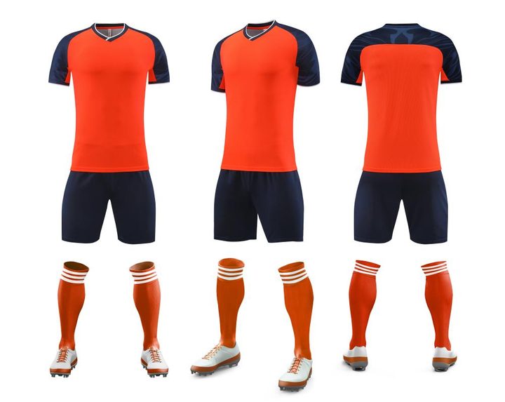 V-neck Short Sleeve Panelled Soccer Jersey – COMBO 5