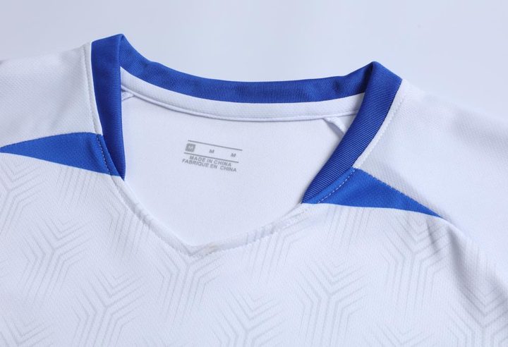 Tricou de fotbal, cu mânecă scurtă, cu guler înalt și cu model geometric – DETAIL 1