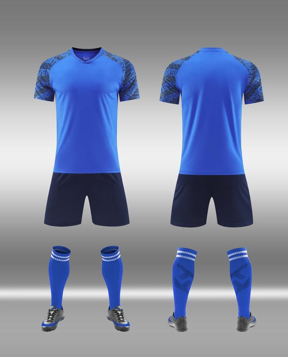 Maglia da calcio a maniche corte con scollo a V con righe – COMBO 2