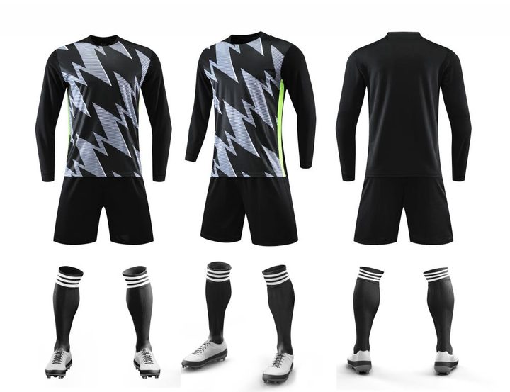 Tricou de fotbal, cu mânecă lungă, cu decolteu rotund și cu degrade – COMBO 4
