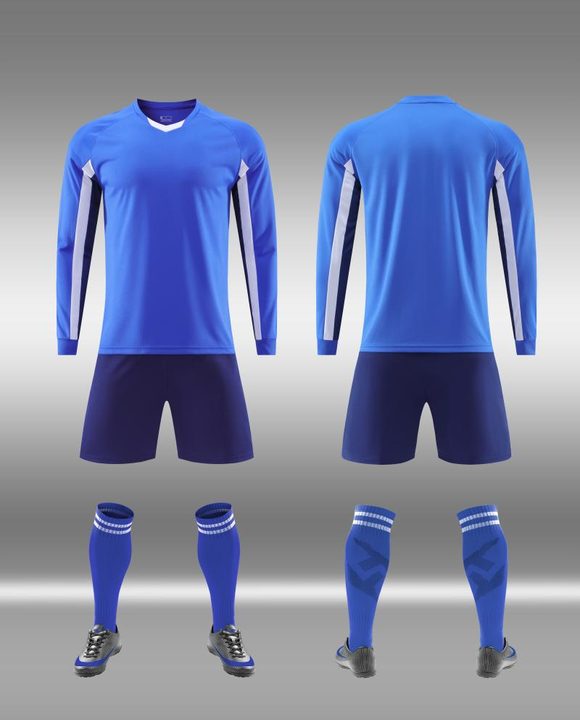 V-neck Long Sleeve Striped Soccer Jersey – COMBO 4