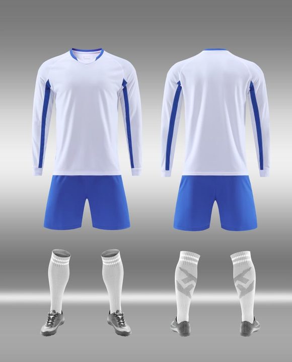 V-neck Long Sleeve Striped Soccer Jersey – COMBO 3