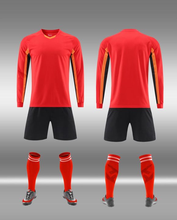 V-neck Long Sleeve Striped Soccer Jersey – COMBO 2