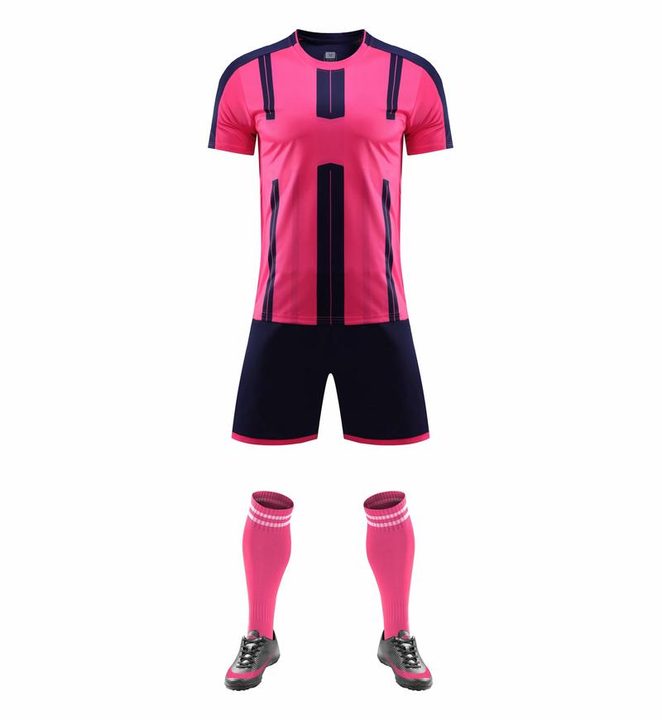 Tricou de fotbal, cu mânecă scurtă, cu decolteu rotund și cu degrade – FRONT 5