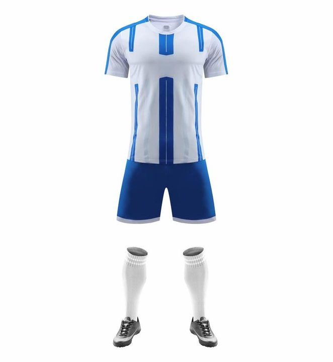 Tricou de fotbal, cu mânecă scurtă, cu decolteu rotund și cu degrade – FRONT 6