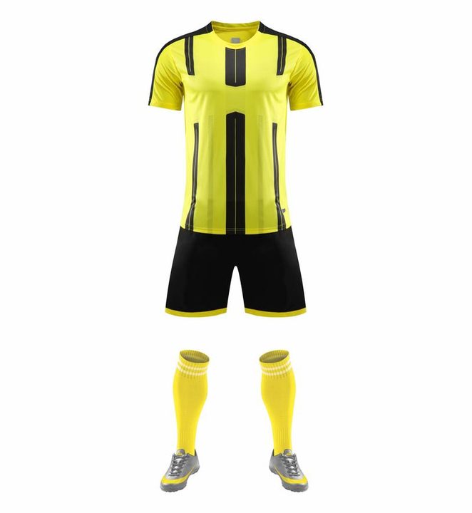 Tricou de fotbal, cu mânecă scurtă, cu decolteu rotund și cu degrade – FRONT 1