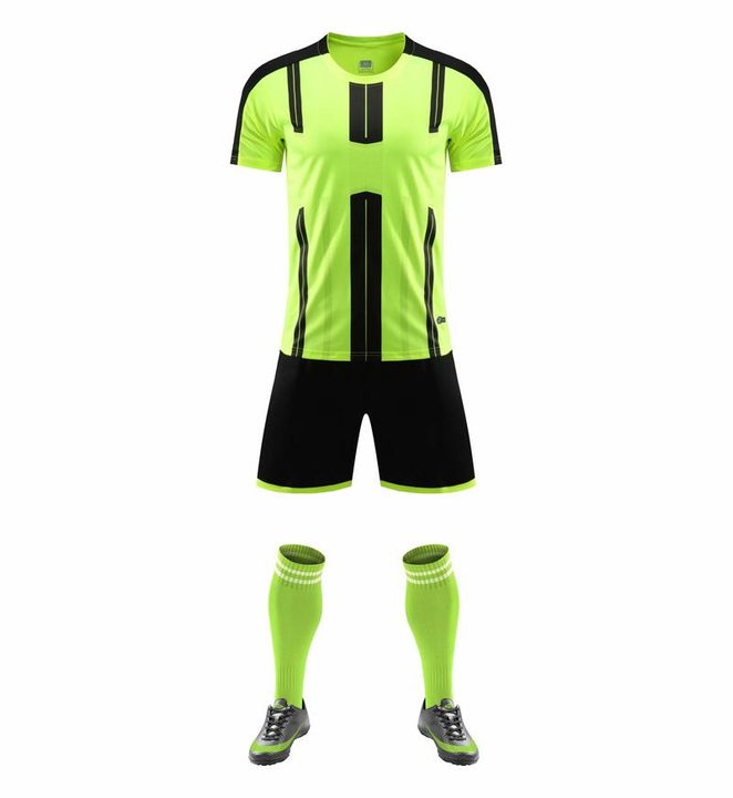 Tricou de fotbal, cu mânecă scurtă, cu decolteu rotund și cu degrade – FRONT 3