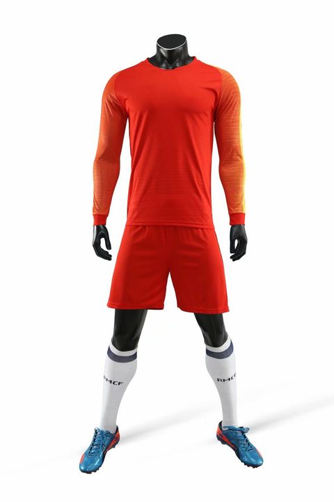 Koszulka piłkarska, z długim rękawem, z okrągłym dekoltem i w paski – FRONT 4