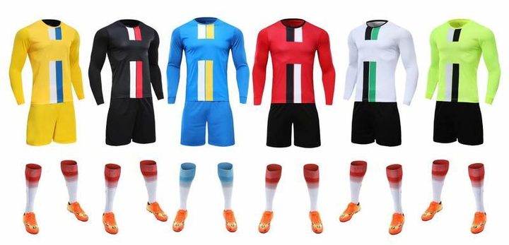 Camiseta de fútbol de manga larga con cuello redondo con degradado – MAIN