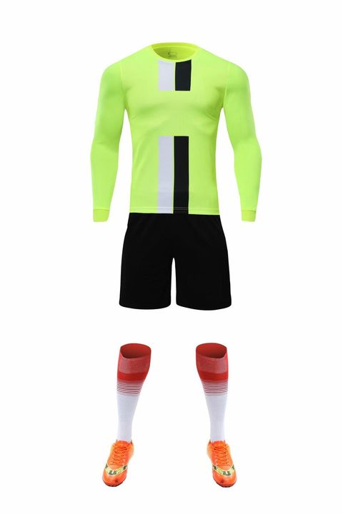 Camiseta de fútbol de manga larga con cuello redondo con degradado – FRONT 4