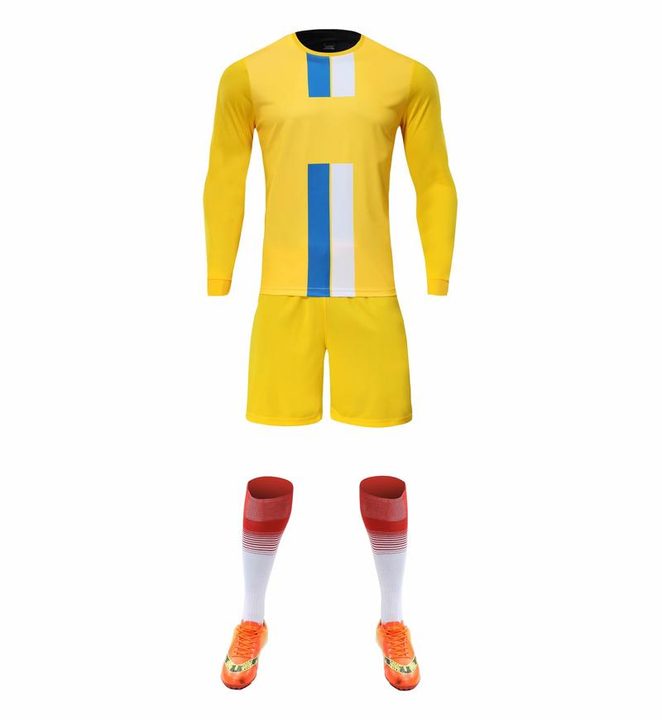 Camiseta de fútbol de manga larga con cuello redondo con degradado – FRONT 5