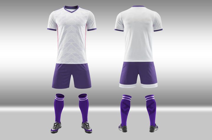 V-neck Short Sleeve Striped Soccer Jersey – COMBO 1