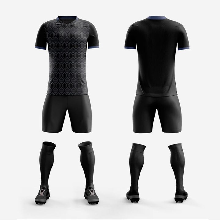 Camiseta de fútbol de manga corta con estilo clásico con diseño geométrico – COMBO 5