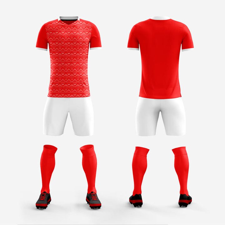 Camiseta de fútbol de manga corta con estilo clásico con diseño geométrico – COMBO 3