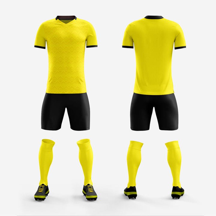 Camiseta de fútbol de manga corta con estilo clásico con diseño geométrico – COMBO 2