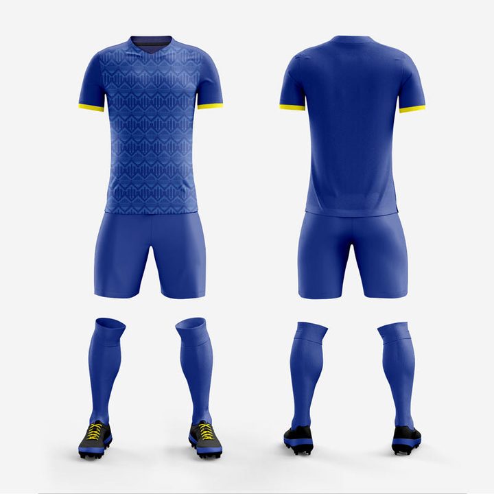 Camiseta de fútbol de manga corta con estilo clásico con diseño geométrico – COMBO 4