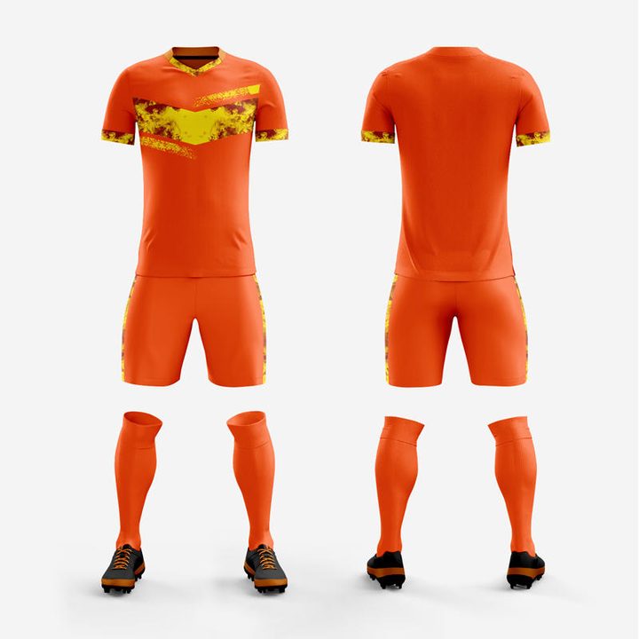 V-neck Short Sleeve Color-block Soccer Jersey – COMBO 3