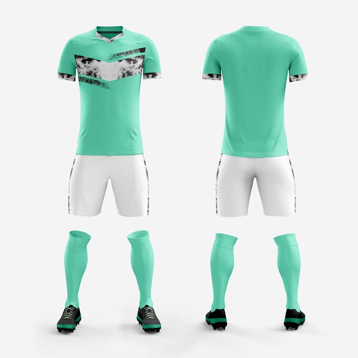 V-neck Short Sleeve Color-block Soccer Jersey – COMBO 5